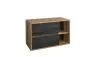 Szafka pod umywalkę nablatową HAMPTON CONCRETE 824-100BL ciemny beton/dąb wisząca | MIRAT. styl LOFT