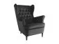 Fotel HARRY VELVET czarny tapicerowany aksamitem | MIRAT. w stylu GLAMOUR, VINTAGE kolekcja