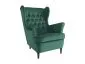Fotel HARRY VELVET zielony welurowy do sypialni | MIRAT. w stylu GLAMOUR, VINTAGE kolekcja