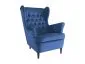 Fotel HARRY VELVET granatowy uszak do salonu | MIRAT. w stylu GLAMOUR, VINTAGE kolekcja