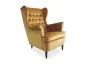 Fotel HARRY VELVET curry uszak do salonu | MIRAT. w stylu GLAMOUR, VINTAGE kolekcja