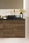 Szafka pod umywalkę nablatową TALIA CASELLA 2S 60cm dąb casella/czarny mat z blatem MIRAT. styl KLASYCZNY, LOFT