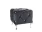 Pufa HESTIA K VELVET czarna tapicerowana aksamitem | MIRAT. w stylu GLAMOUR kolekcja
