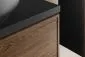 Szafka pod umywalkę nablatową TALIA CASELLA 2S 60cm dąb casella/czarny mat z blatem MIRAT. styl KLASYCZNY, LOFT