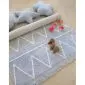 Dywan dziecięcy HIPPY SOFT BLUE 120x160 niebieski w geometryczne wzory | MIRAT.