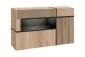 Komoda CROSS LED hickory jackson/czarna push-click I sklep meblowy MIRAT. kolekcja CROSS