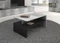 Stolik kawowy BAROS 100x60 jasny beton/czarny HELVETIA | MIRAT. styl LOFT kolekcja BAROS