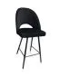 Hoker ISKAR VELVET czarny w stylu loft | MIRAT.