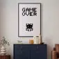 Plakat Game over 21x30 cm z ramą czarną bez marginesu | MIRAT.