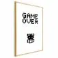 Plakat Game over 40x60 cm z ramą złotą z marginesem