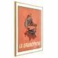 Plakat Gramofon 21x30 cm z ramą złotą z marginesem | MIRAT.