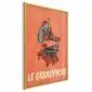 Plakat Gramofon 21x30 cm z ramą złotą bez marginesu | MIRAT.