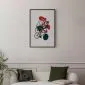 Plakat Wyścig kolarski 21x30 cm z ramą czarną z marginesem | MIRAT.