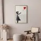 Plakat Pocięty Banksy 60x90 cm z ramą złotą bez marginesu | MIRAT.