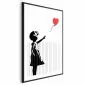 Plakat Pocięty Banksy 29,7x42 cm z ramą czarną z marginesem | MIRAT.