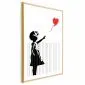 Plakat Pocięty Banksy 21x30 cm z ramą złotą z marginesem | MIRAT.