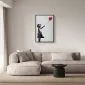 Plakat Dziewczynka z balonem 21x30 cm z ramą czarną bez marginesu | MIRAT.