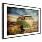 Plakat Retro bus 30x21 cm z ramą czarną z marginesem | MIRAT.
