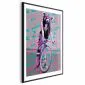 Plakat Szop na rowerze 40x60 cm z ramą czarną z marginesem | MIRAT.