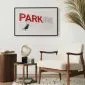 Plakat Parking 90x60 cm z ramą czarną z marginesem | MIRAT.