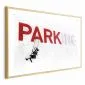 Plakat Parking 60x40 cm z ramą złotą z marginesem | MIRAT.