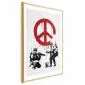 Plakat Wojna i pokój 60x90 cm z ramą złotą z marginesem | MIRAT.