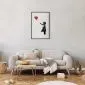 Plakat Banksy: Dziewczynka 21x30 cm z ramą czarną z marginesem | MIRAT.