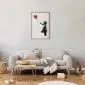 Plakat Banksy: Dziewczynka 29,7x42 cm z ramą złotą bez marginesu | MIRAT.