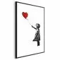 Plakat Banksy: Dziewczynka 21x30 cm z ramą czarną z marginesem | MIRAT.