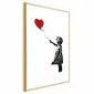 Plakat Banksy: Dziewczynka 60x90 cm z ramą złotą z marginesem | MIRAT.
