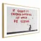 Plakat Cytat graffiti 30x21 cm z ramą złotą z marginesem | MIRAT.