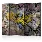 Parawan dwustronny Street art 225x172 cm 5-częściowy beżowy | MIRAT.