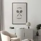 Plakat Rakiety do badmintona 21x30 cm z ramą czarną z marginesem | MIRAT.