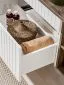 Szafka pod umywalkę ICONIC WHITE 60cm + ICONIC WHITE 60cm + SANTA FE OAK 81-01-A ryflowane fronty zestaw z blatem I sklep meblowy MIRAT. styl RYFLOWANY