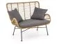 Sofa IKARO XL rattanowa z poduszkami na metalowych nogach | MIRAT. styl LOFT