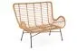 Sofa IKARO XL rattanowa z poduszkami na metalowych nogach | MIRAT. styl LOFT