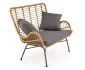 Sofa IKARO XL rattanowa z poduszkami na metalowych nogach | MIRAT. styl LOFT