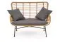 Sofa IKARO XL rattanowa z poduszkami na metalowych nogach | MIRAT. styl LOFT