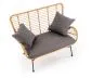 Sofa IKARO XL rattanowa z poduszkami na metalowych nogach | MIRAT. styl LOFT