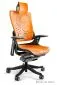 Fotel biurowy WAU 2 czarny/pomarańczowy elastomer ergonomiczny | MIRAT.