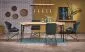 Stół INFERNO 100(300)x100 dąb/czarny rozkładany w stylu loft | MIRAT. styl LOFT