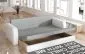 Sofa rozkładana z funkcją spania INVERSA szara/czarna trzyosobowa | MIRAT.