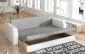 Sofa rozkładana z funkcją spania INVERSA szara/biała z pojemnikiem | MIRAT.