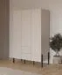 Szafa trzydrzwiowa JUKON 3D2S kaszmirowa na metalowych nogach  I sklep meblowy MIRAT.  kolekcja JUKON