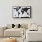 Plakat Monochromatyczna mapa 60x40 cm z ramą czarną bez marginesu | MIRAT.