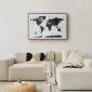 Plakat Monochromatyczna mapa 42x29,7 cm z ramą złotą z marginesem | MIRAT.