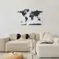 Plakat Monochromatyczna mapa 90x60 cm bez ramy bez marginesu | MIRAT.
