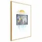 Plakat Antarktyda 40x60cm z ramą złotą z marginesem | MIRAT. kolekcja k-C-0091-ao-a