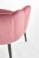 Krzesło K386 VELVET różowe z przeszyciami w stylu glamour | MIRAT.