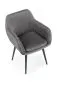 Krzesło K429 VELVET szare z podłokietnikami do jadalni | MIRAT. styl GLAMOUR, LOFT